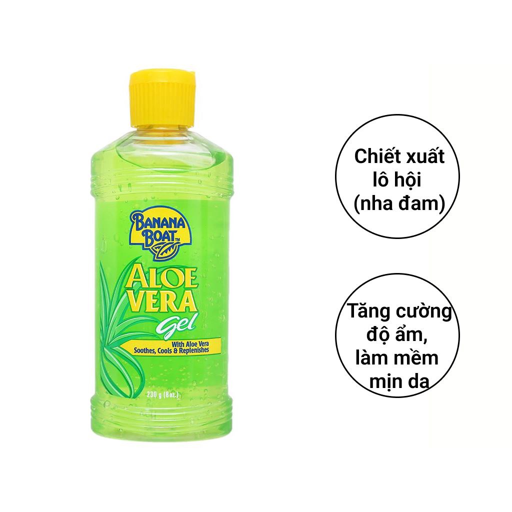 Gel dưỡng da lô hội Banana Boat Aloe Vera 90ml, 230g