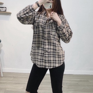 ÁO SƠ MI SỌC PHOM RỘNG VỪA