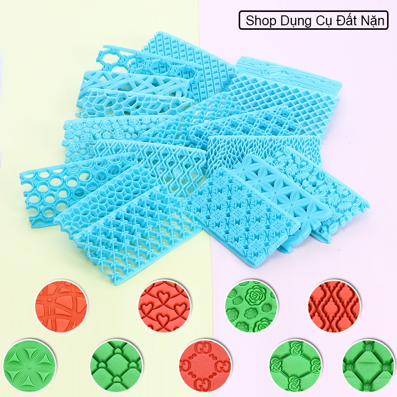 Khuôn nhấn họa tiết sử dụng tạo hình đất sét, đất nặn