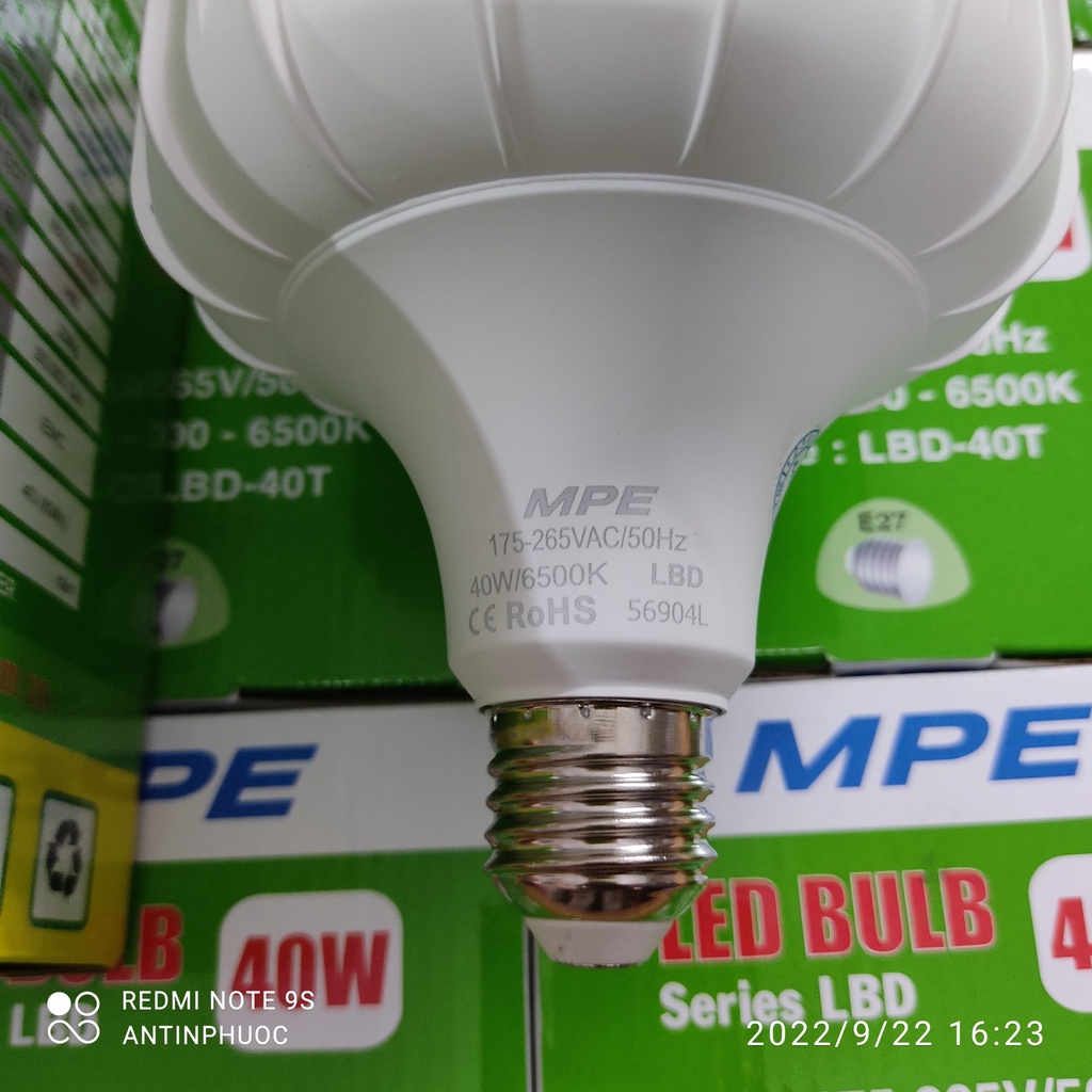 Bóng đèn led trụ 30w 40w MPE - đèn led búp trụ siêu sáng tiết kiệm điện MPE - Sản phẩm chính hãng