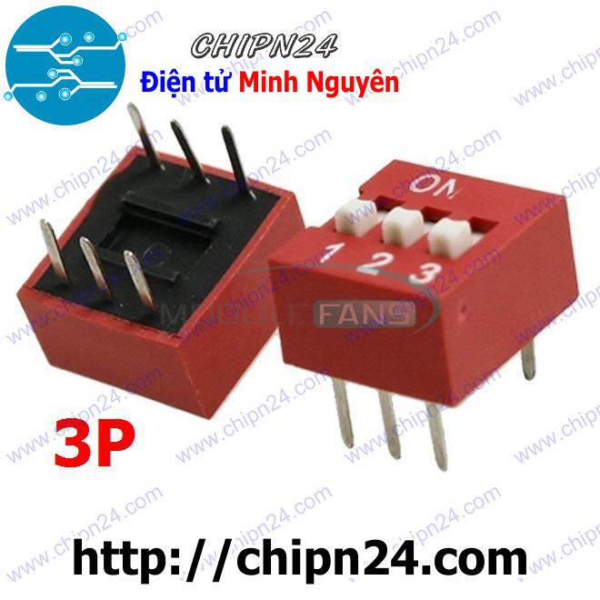 [4 CÁI] Công tắc bit 3p ĐỎ (Switch 3)