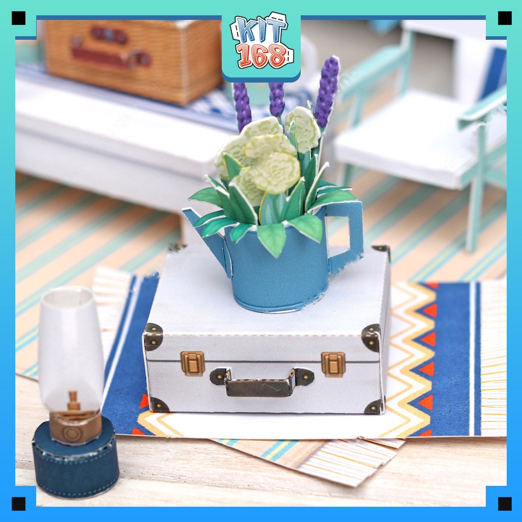 Mô hình giấy kiến trúc Xe du lịch cắm trại