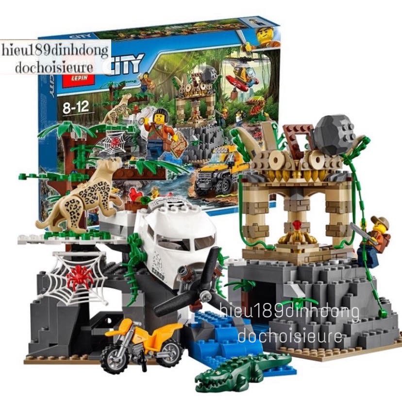 Lắp ráp xếp hình NOT Lego City 60161 , Lepin 02061 : Thám Hiểm Khu Rừng 870 mảnh.