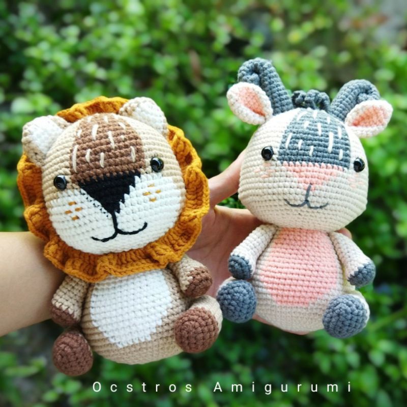 Thú nhồi bông Dê bằng len handmade - Đồ chơi an toàn Amigurumi
