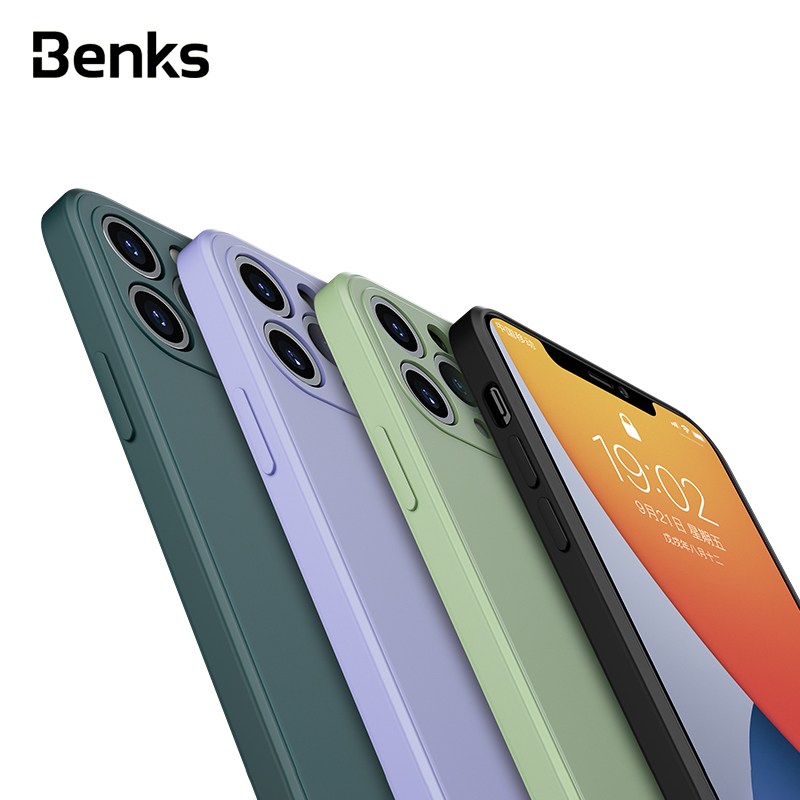 Benks Ốp Lưng Silicon Mềm Chống Sốc Màu Trơn Cho Iphone 12 Mini Pro Max Liquid Silicone Protective Case