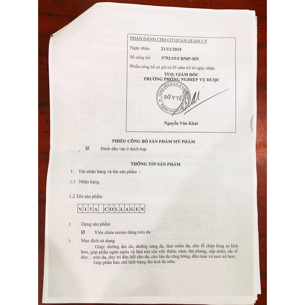 Serum viên bôi dưỡng da cao cấp Vita collagen vỉ 5 viên, hộp 30 viên, hỗ trợ làm đẹp da, dưỡng ẩm, trắng mịn sáng hồng