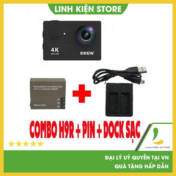 Combo Camera Hành Trình EKEN H9R V8.1 Pin Dự Phòng + Dock Sạc Đôi | BigBuy360 - bigbuy360.vn