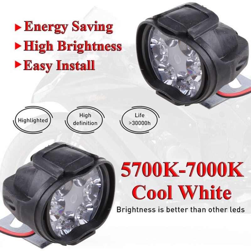 Đèn Pha 6LED 15W 15W Độ Sáng Cao / Thấp Chuyên Dụng Cho Xe Máy