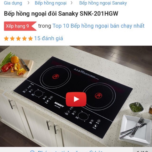 Bếp hồng ngoại đôi Sanaky SNK-201HGW