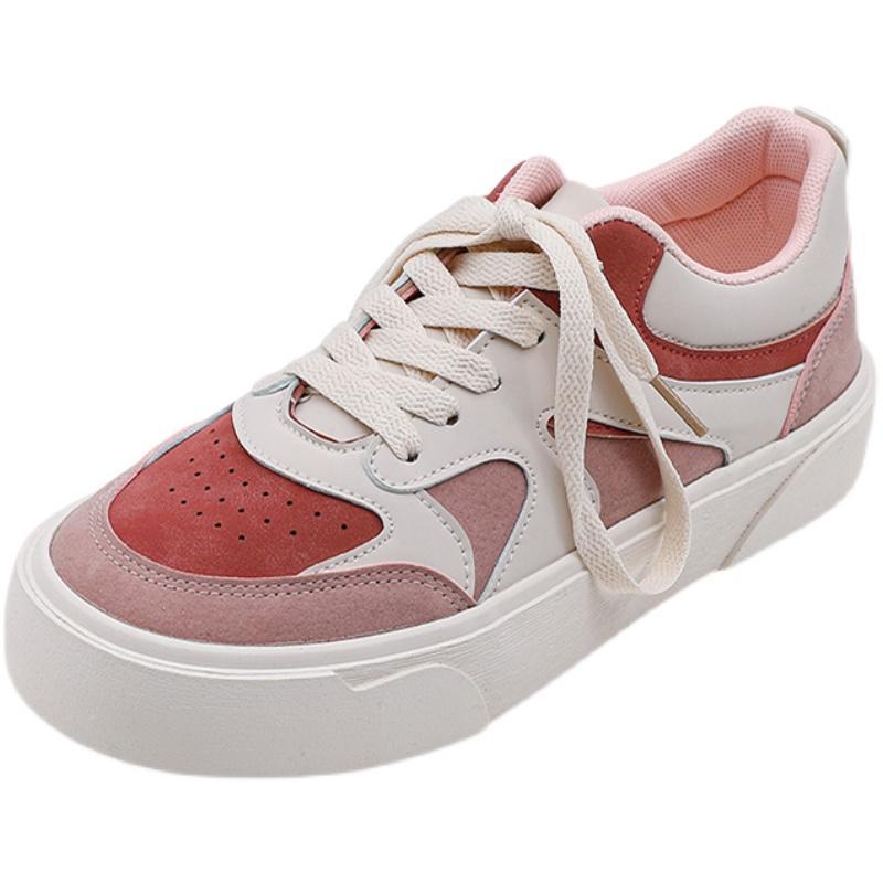 Giày Thể Thao Vải Canvas Mũi Tròn Màu Sắc Retro Dành Cho Nữ