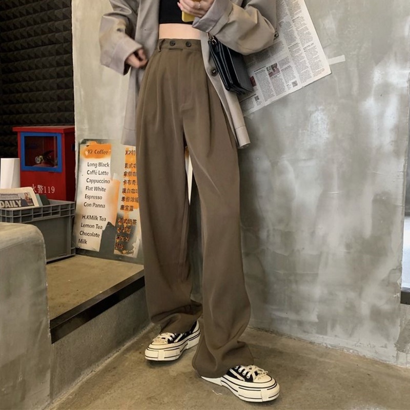 Quần Dài Lưng Cao Phong Cách Retro