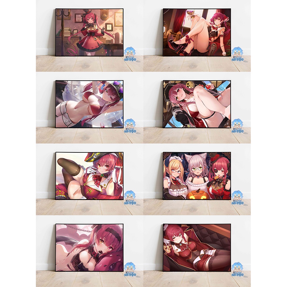 Tranh poster A3 Houshou Marine Hololive (17) chất liệu giấy cao cấp – 2D Tộc Shop