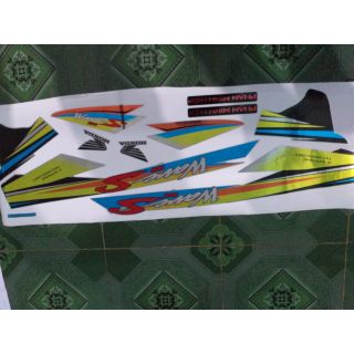 Tem rời crom dán xe wave nhỏ