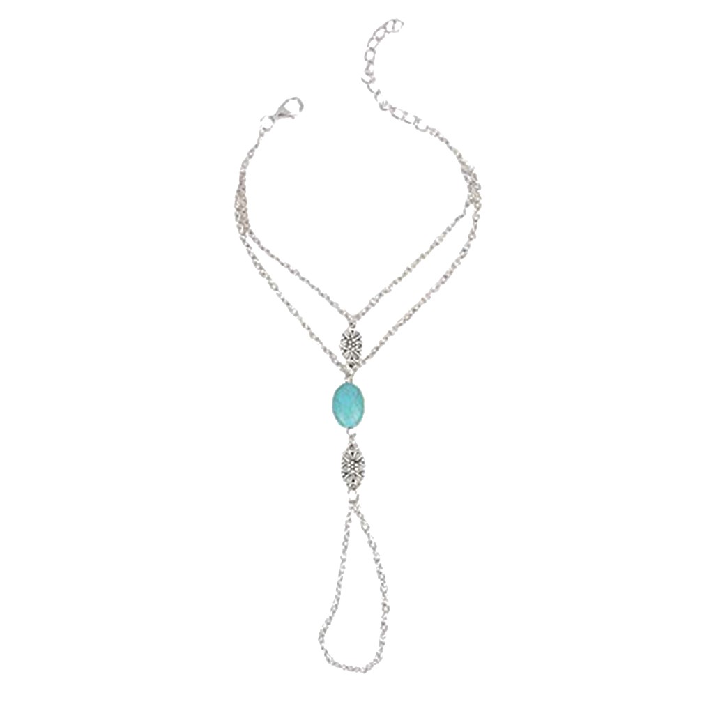 Vòng Tay Hợp Kim Mặt Hình Hoa Đính Đá Lấp Lánh Cho Nữ