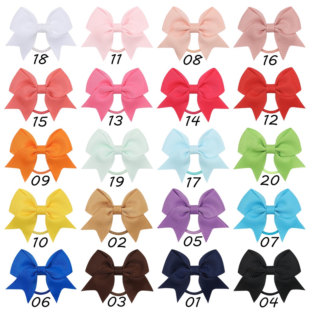 Set 10 dây thun buộc tóc KIDSBOWS đính nơ màu sắc ngọt ngào cho bé gái