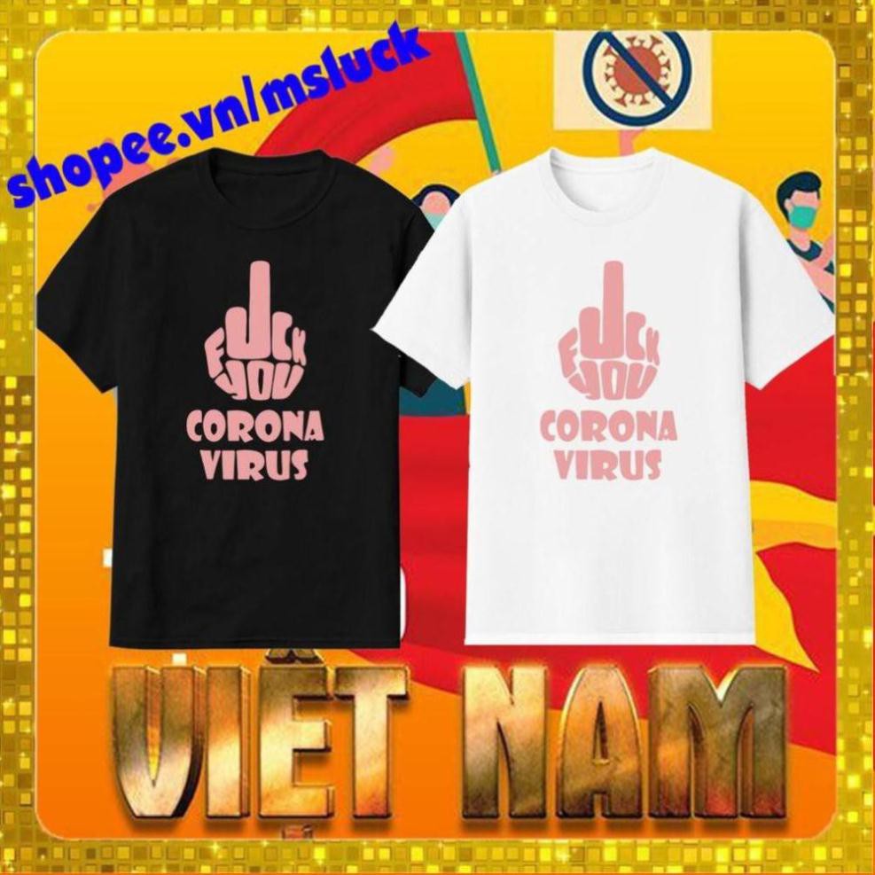 Áo thun in slogan phòng chống hình COVID, áo tuyên truyền chống corona độc đáo, áo ghen cô vy, vải cotton mát mịn