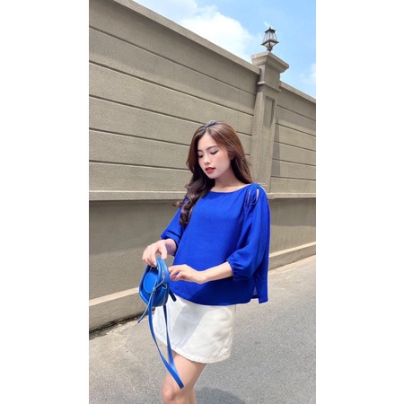 Bigsize sét áo xanh+chân váy