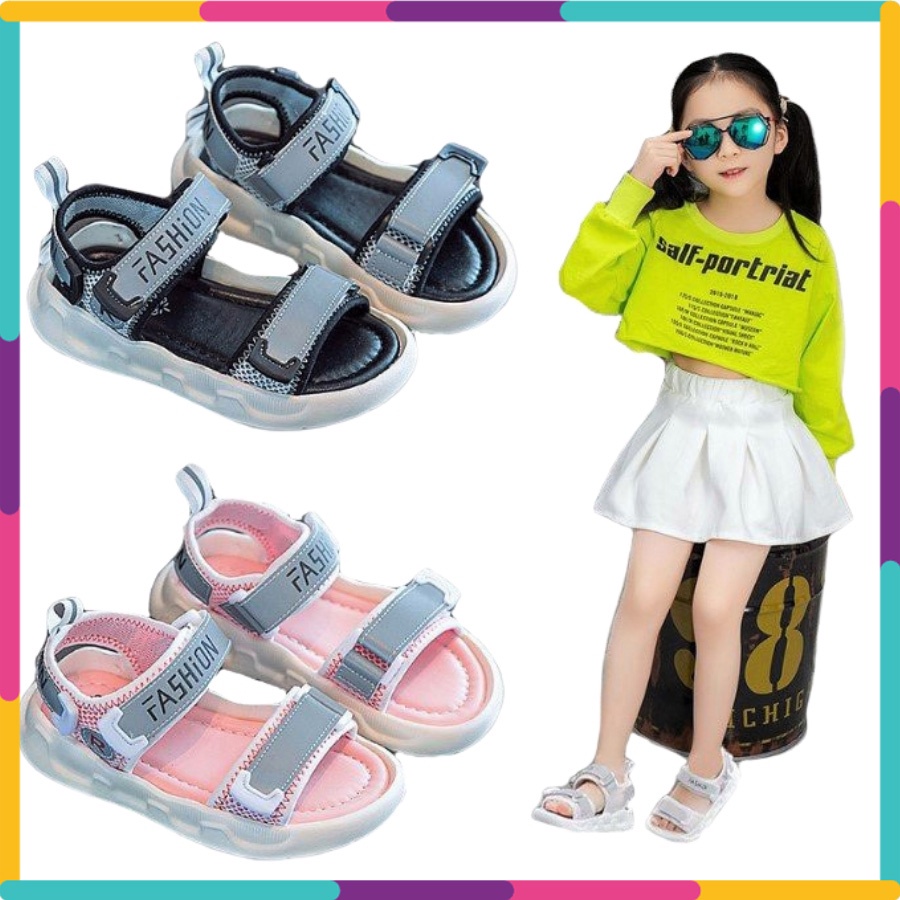 Sandal bé gái sandal bé trai Dép Trẻ Em Siêu Đẹp Đi Nhẹ Êm Chân Thiết Kế Đơn Giản Phong Cách Hàn Quốc