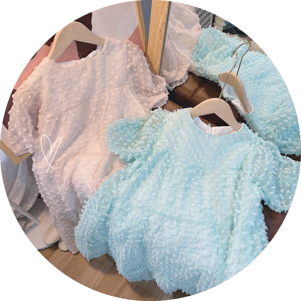 ĐẦM BBD TAY PHỒNG XỐP PASTEL 2M