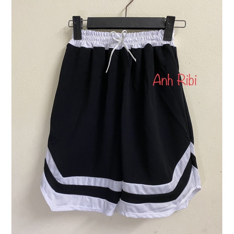 QUẦN SHORT 2V ĐEN Ulzzang UNISEX