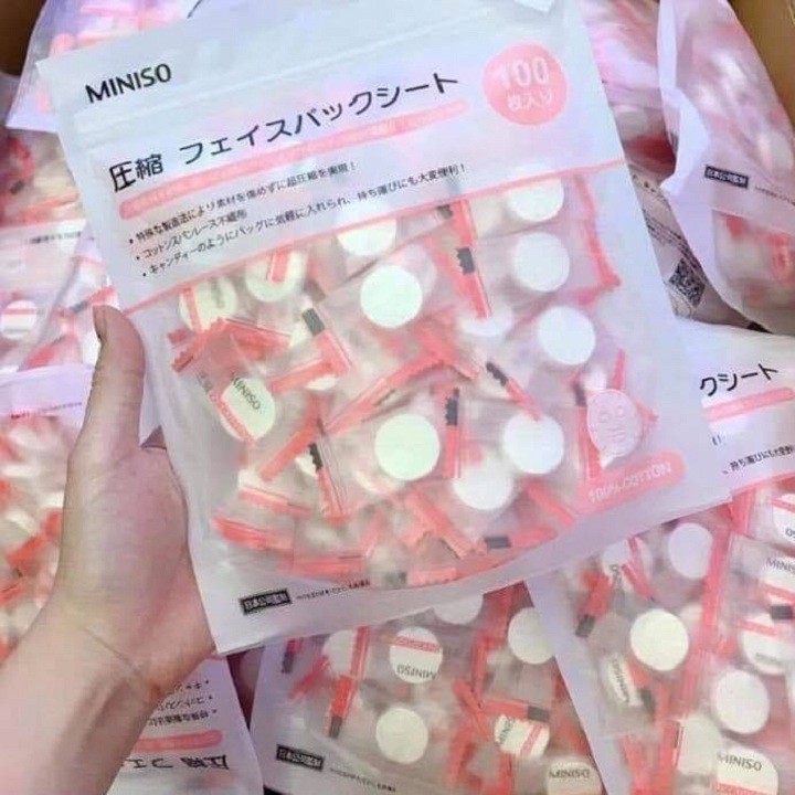[shopee trợ giá] Mặt nạ nén Miniso Nhật Bản 1 viên | Thế Giới Skin Care