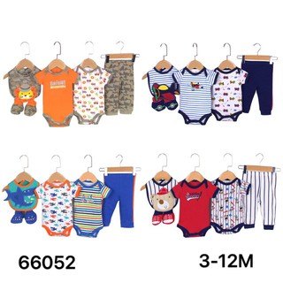 Set 5 body cộc tay 5 chi tiết cho bé Trai bé Gái mã 052
