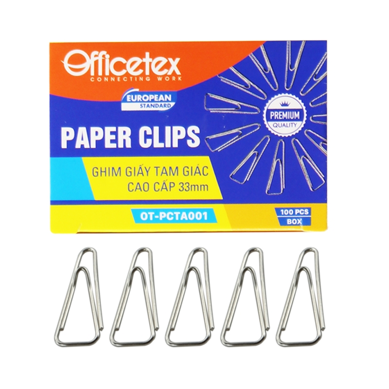 Ghim Giấy Tam Giác Cao Cấp 33mm Officetex OT-PCTA001