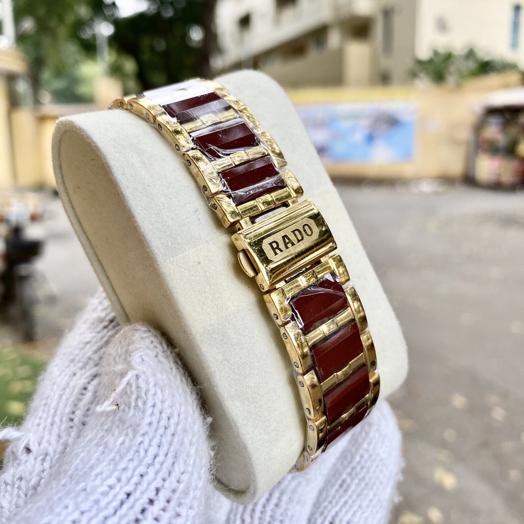 Đồng Hồ NAM KIM LOẠI RADO L033 Mặt Nâu Chống Xước, Chống Nước TUYỆT ĐỐI - TẶNG 1 Vòng Đá tỳ Hưu + 2 pin AG4 | BigBuy360 - bigbuy360.vn