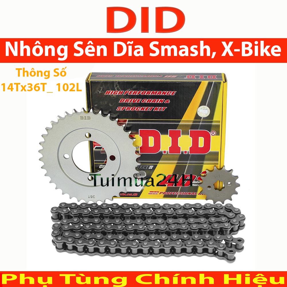 Nhông sên dĩa DID xe Smash, X-Bike Thái Lan