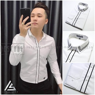 Áo sơ mi nam viền nút