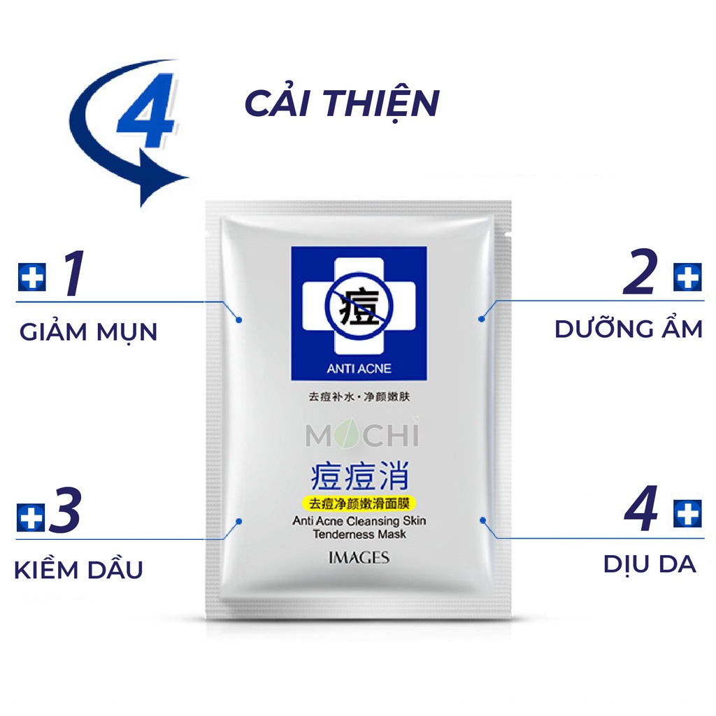 Mặt Nạ Giảm Mụn Kiềm Dầu Dưỡng Trắng Da Mụn Cám Mụn Đầu Đen Mask Giấy Cấp Ẩm Acne Skin IMAGES Nội Địa Trung MOCHI SHOP | BigBuy360 - bigbuy360.vn