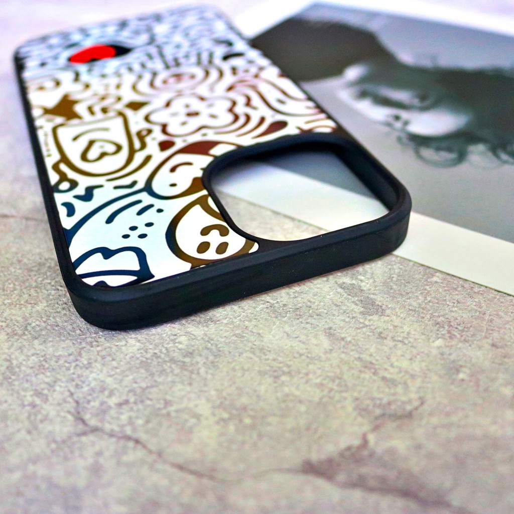 Ốp lưng iphone dẻo doodle silicon TPU 6/6plus/6s/6splus/7/7plus/8/8plus/x/xr/xs/11/12/pro/max/plus/promax - Kino Shop