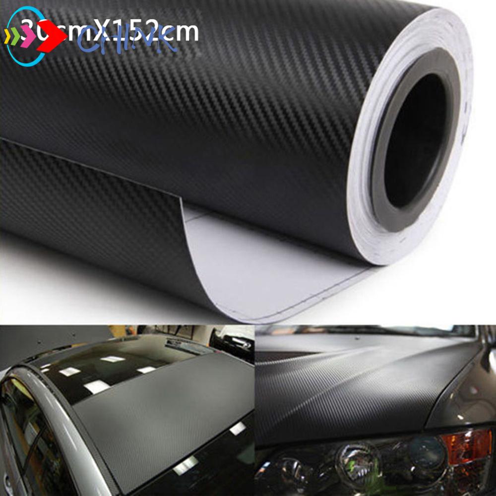 Cuộn Sticker Dán Xe Hơi Họa Tiết Sợi Carbon 3d Chống Thấm Nước 152x30cm