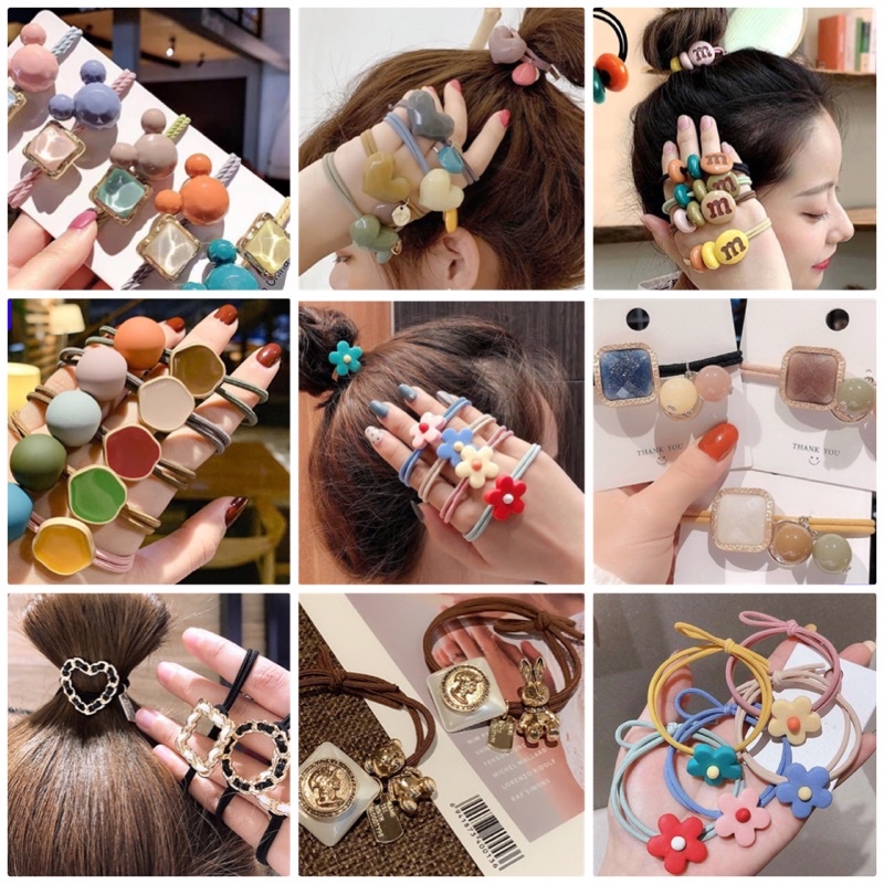 Combo Sỉ 100 dây cột tóc nhiều mẫu đẹp tuyển chọn [CAO CẤP