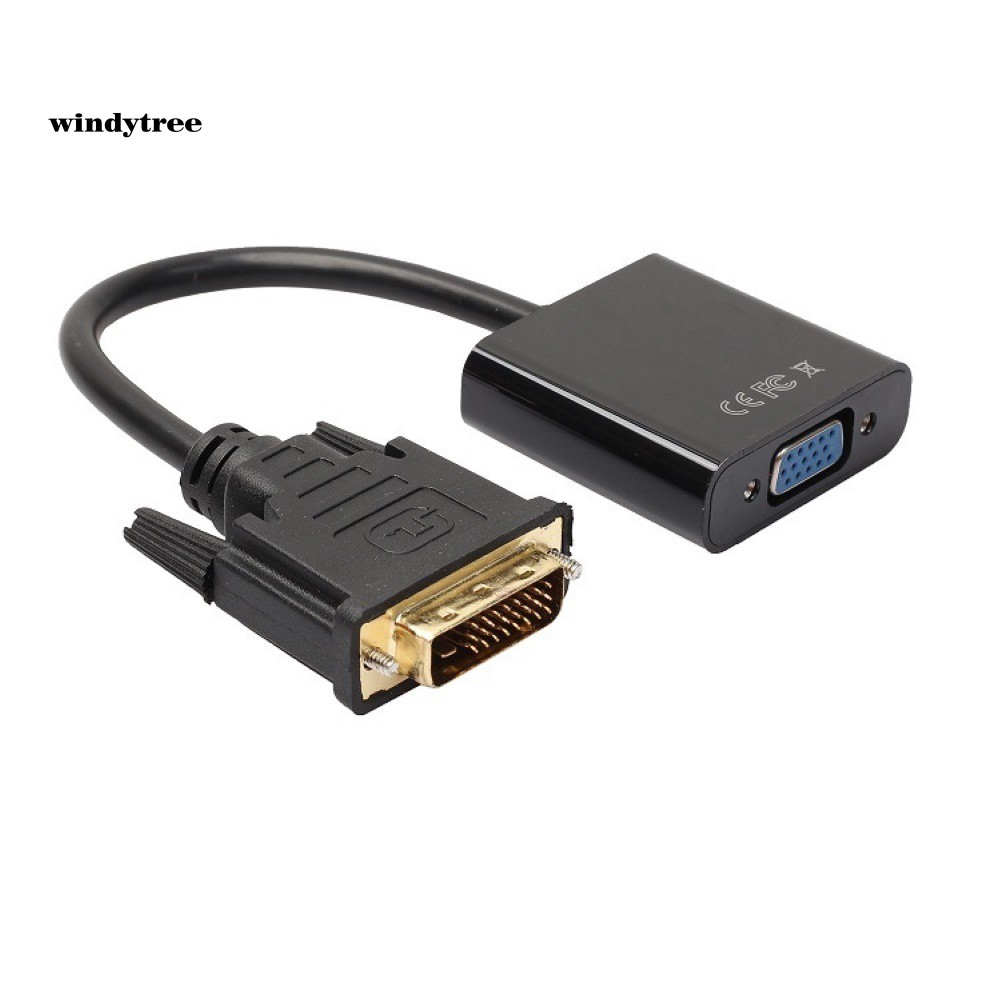 【WDTE】DVI-D 24+Pin Male to VGA Female Video Adapter Cable Converter Cord for PC HDTV