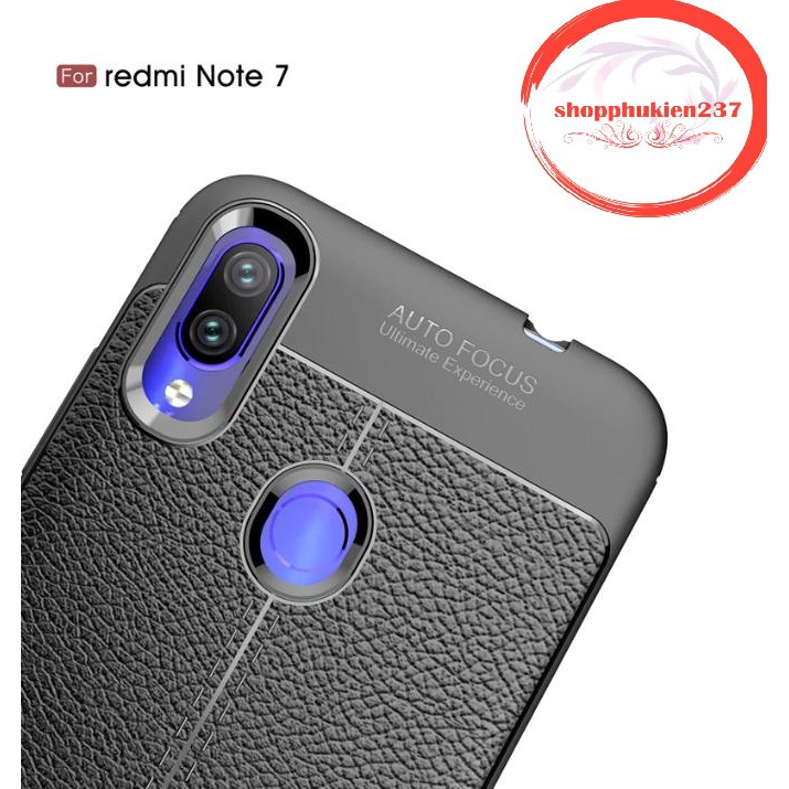 [Freeship toàn quốc từ 50k] ỐP LƯNG XIAOMI REDMI NOTE 7 ỐP DẺO CHỐNG SỐC GIẢ DA AUTO FOCUS