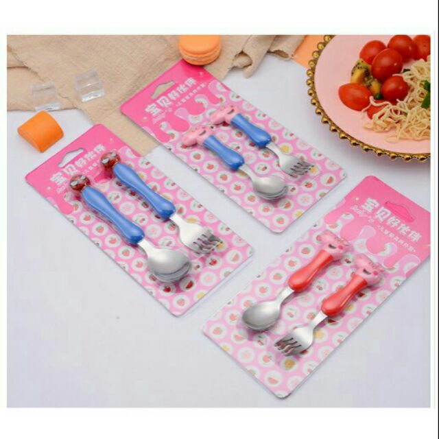 Set thìa dĩa Peppa pig kute