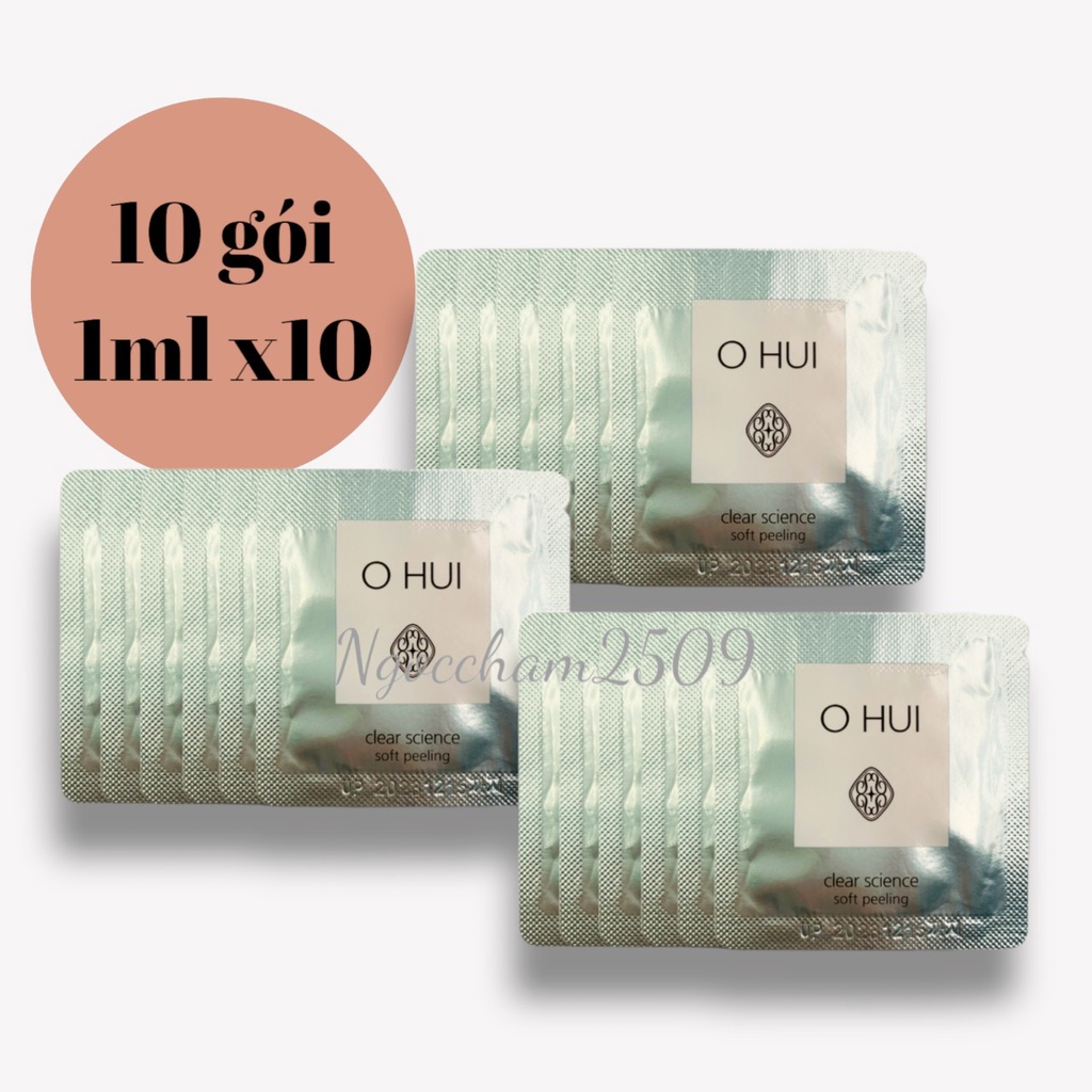 (Combo 10)Gói tẩy da chết Ohui Clear Science Soft Peeling làm sạch tế bào chết dạng gel.