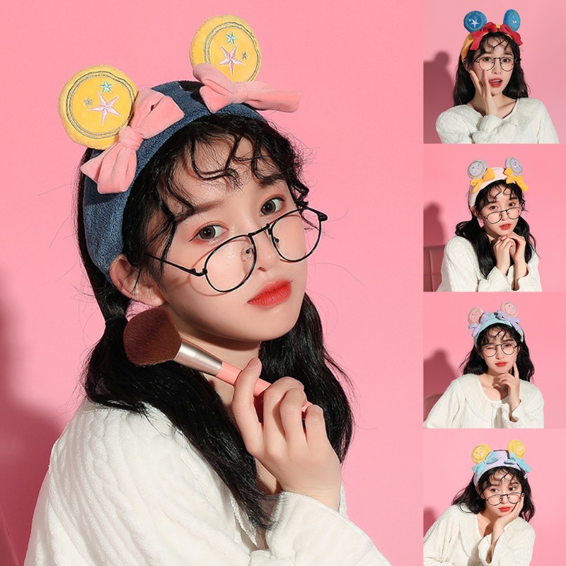 Băng Đô Lông Nhung Mềm Mại Kiểu Hoạt Hình Dễ Thương Dùng Trang Điểm Spa