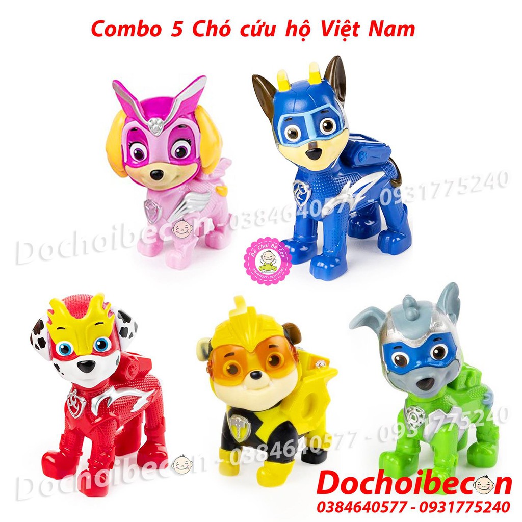 Bộ 5 chó cứu hộ Paw Patrol - Hàng Việt Nam