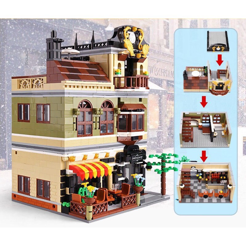 Lego Creator - Zhegao QL 0937 ( Xếp Hình Quán Ăn Ẩm Thực Trung Hoa 1326 Mảnh )