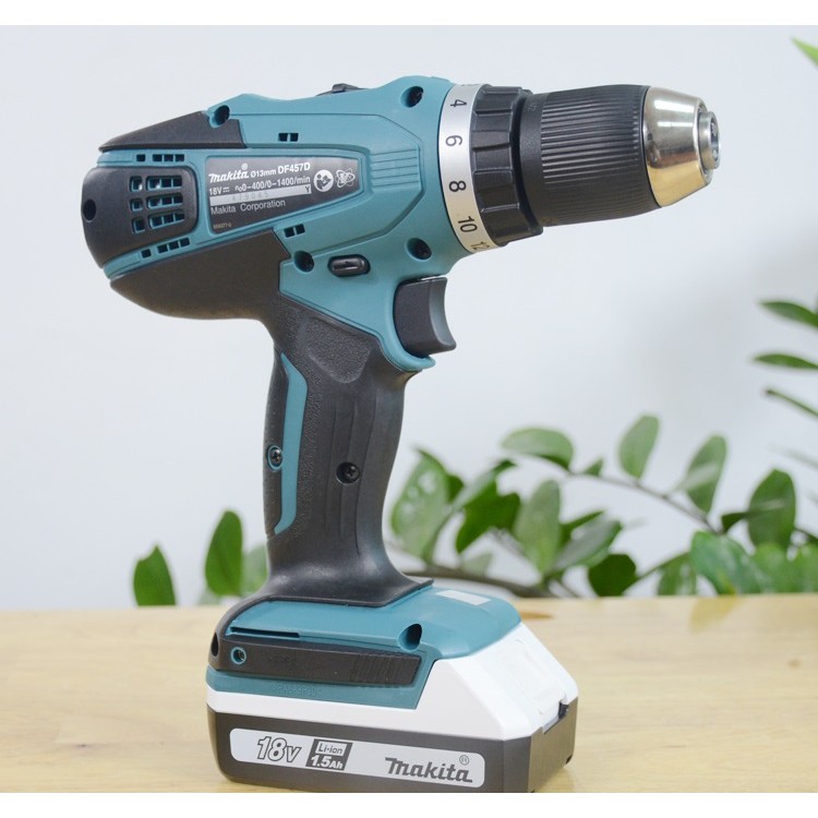 Máy khoan vặn vít dùng pin Makita DF457DWE 18V