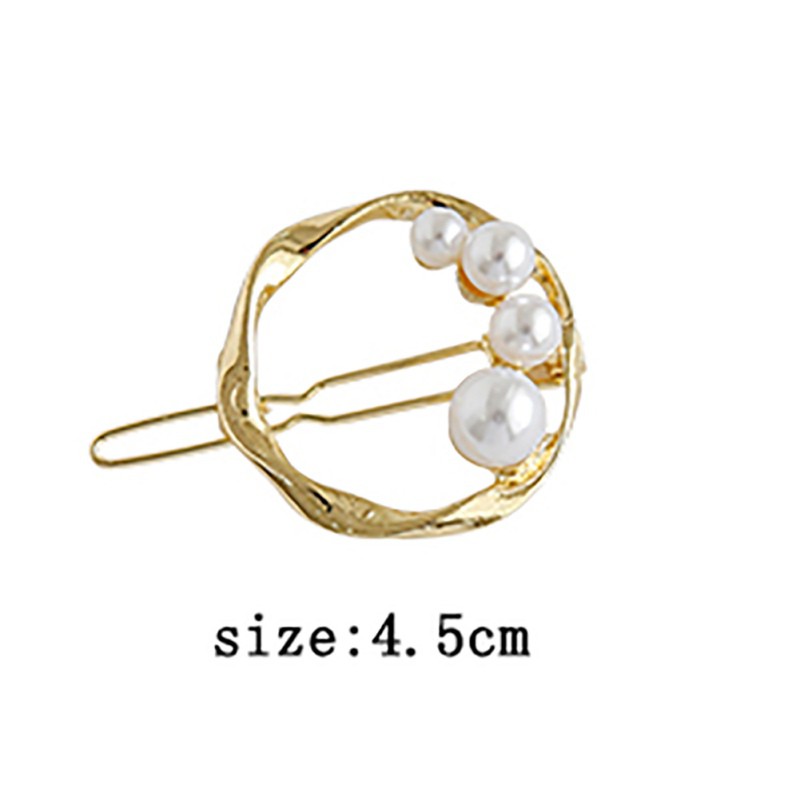 Kẹp tóc đính hạt giả ngọc trai phong cách Hàn Quốc