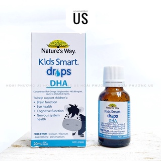 Dha nhỏ giọt cho bé nature’s way kids smart drop dha 20ml úc