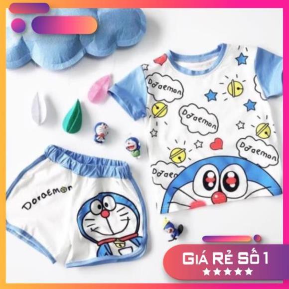 Quần áo trẻ em bộ Doremon cho bé, thời trang trẻ em đồ sơ sinh, đồ bộ bé gái bé trai minky mom