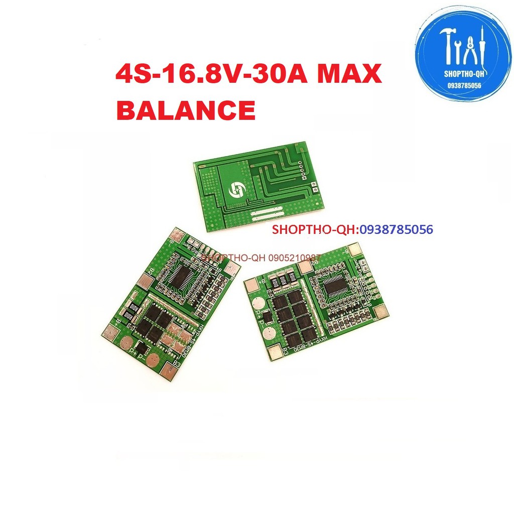 Mạch 4S-30A-Max,sạc cân bằng và bảo vệ pin lipo, lithium18650.