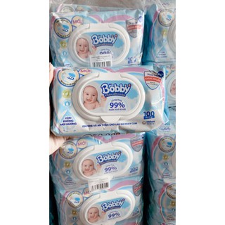 Khăn ướt Bobby không mùi 100 tờ