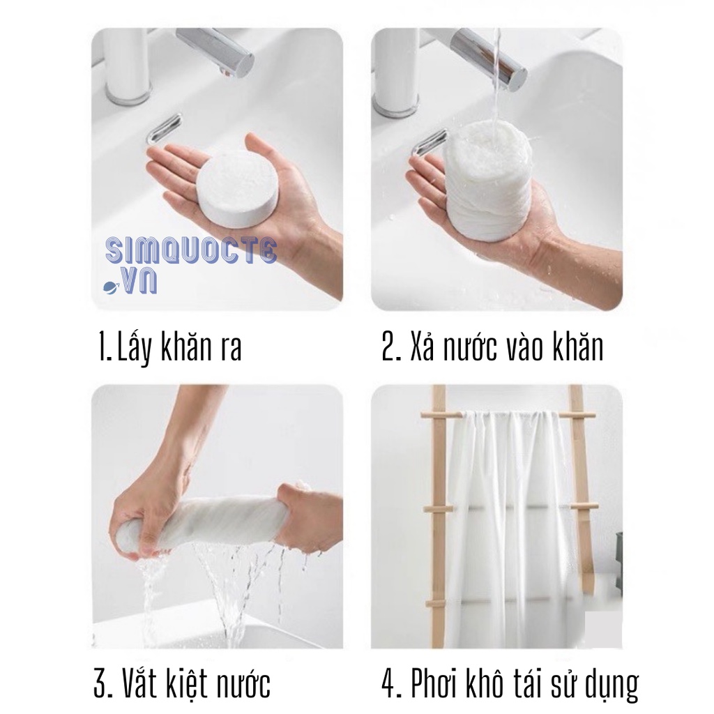 Khăn Tắm Viên Nén - Khăn Nén Chất Liệu Cotton An Toàn Cho Da Tiện Lợi Khi Đi Du Lịch | BigBuy360 - bigbuy360.vn