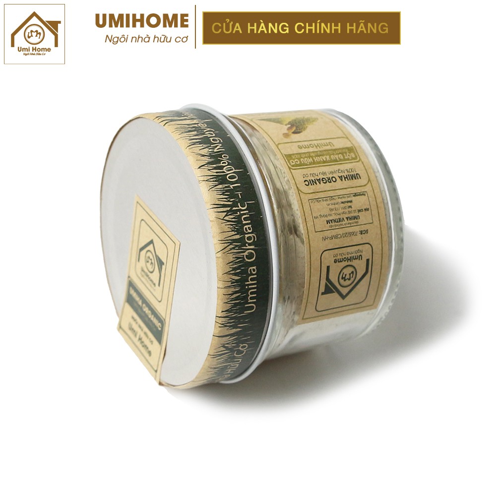 Bột Đậu Xanh hữu cơ UMIHOME nguyên chất 135G | Dùng đắp mặt nạ dưỡng da ngăn ngừa mụn trắng sáng mịn màng