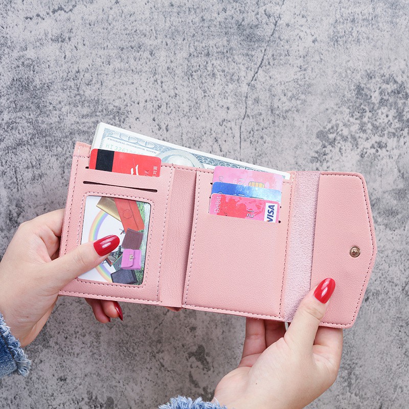 Ví nữ cầm tay LOKADO phong cách ví nữ mini ngắn nhỏ gọn đựng tiền - HY175 | BigBuy360 - bigbuy360.vn